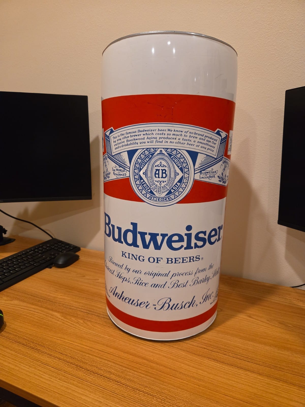 Vintage 1990s Budweiser Can Inflatable 24x12 1 Vintage 1990s Budweiser Can Inflatable 24x12
