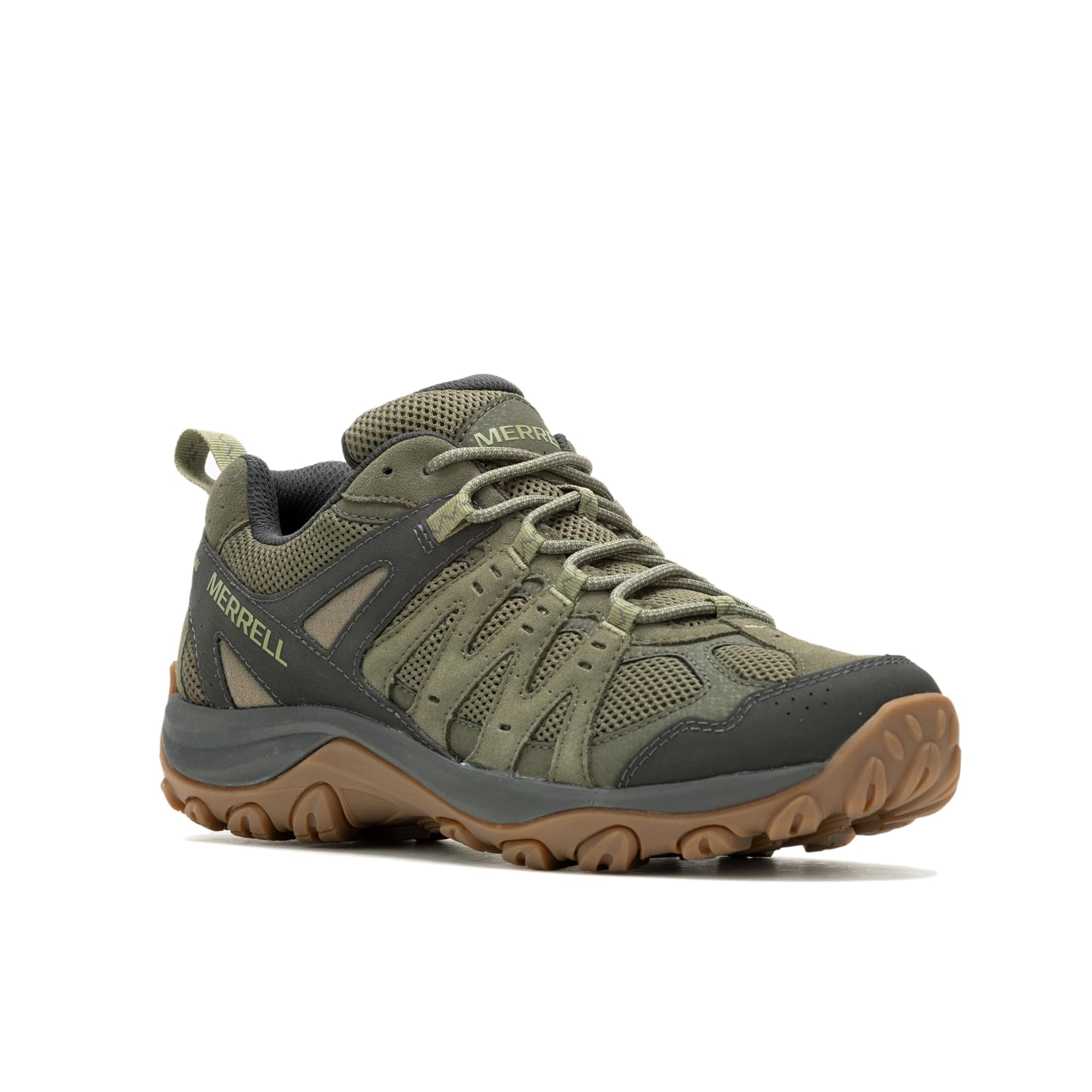 Merrell Men's Hiking Hiking Shoe, Olive/Moss, 8